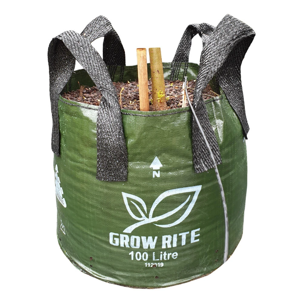 XHD Woven Plastic Plant Bag With 4 Handles, 100L 3 XHD Woven Plastic Plant Bag With 4 Handles, 100L
